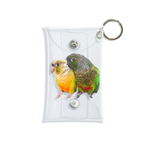 ウロコインコのよもちゃん&らむちゃん☆ Mini Clear Multipurpose Case