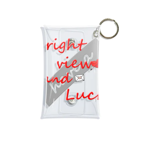 bright view and Luck. ( Front Red ) Mini Clear Multipurpose Case