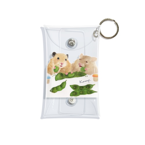【KAMAP】枝豆とハムスター兄弟 Mini Clear Multipurpose Case