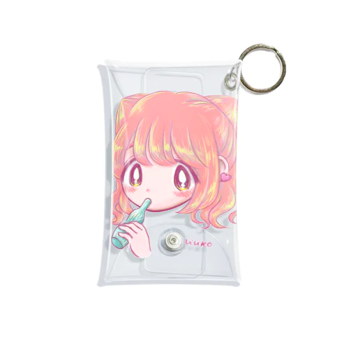 女の子とアイス Mini Clear Multipurpose Case