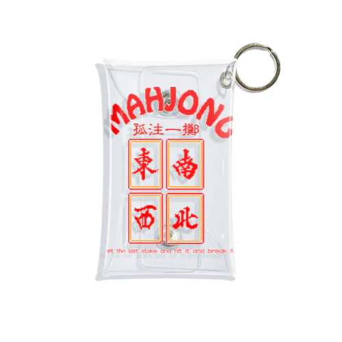 【背面】MAHJONG【麻雀】 Mini Clear Multipurpose Case