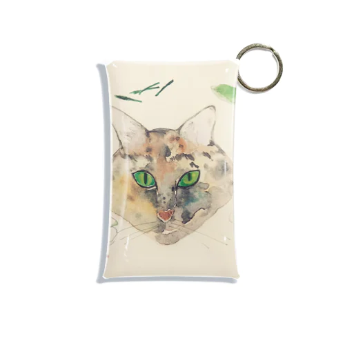 サビ猫こんちゃん Mini Clear Multipurpose Case