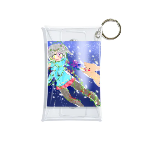 犬と星と女の子 Mini Clear Multipurpose Case