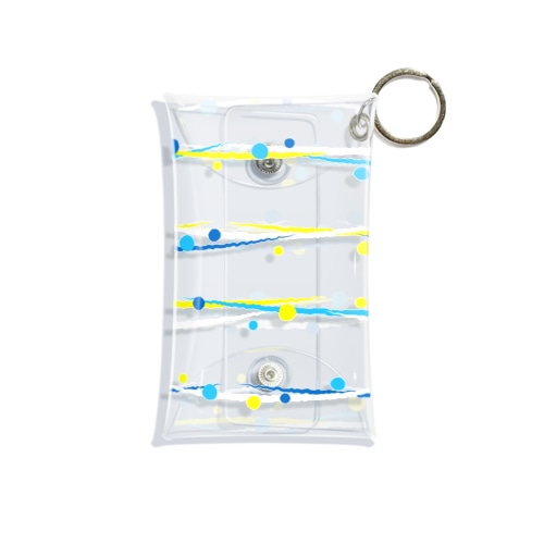 水風船模様のケース ブルー Mini Clear Multipurpose Case