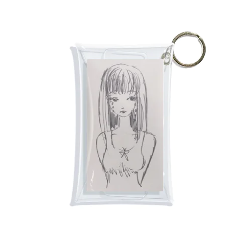 泣いてる夏の女の子ちゃん Mini Clear Multipurpose Case