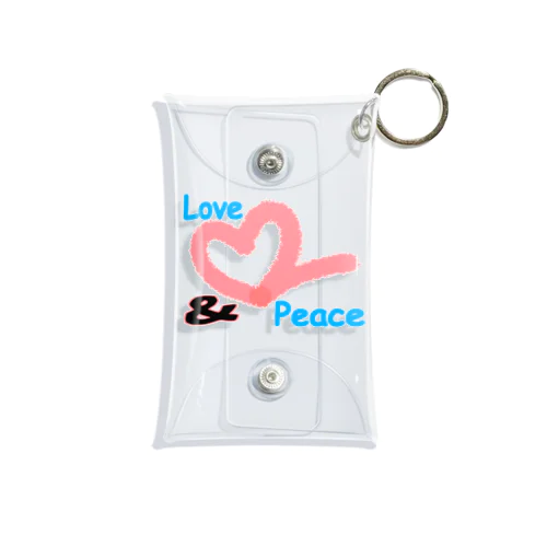 LOVE＆PEACE一文字ロゴ Mini Clear Multipurpose Case