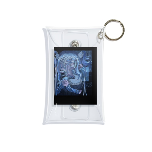 青い髪のあの子 Mini Clear Multipurpose Case