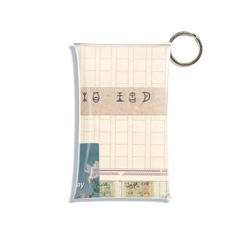 かしこA柄 Mini Clear Multipurpose Case