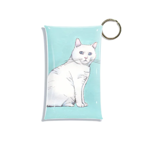 何かを見つけた猫 Mini Clear Multipurpose Case