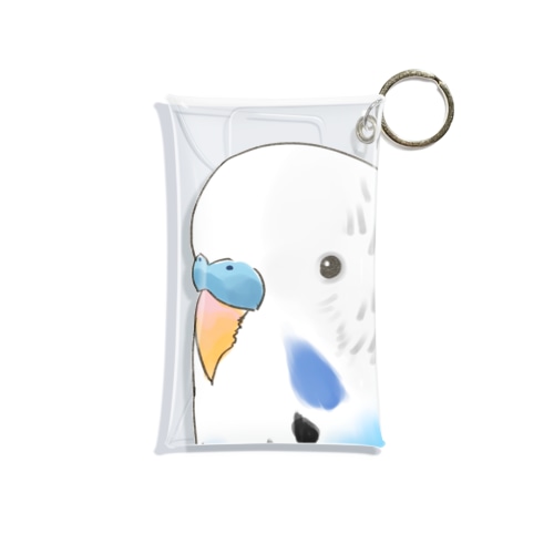 見つめるセキセイインコちゃん【まめるりはことり】 Mini Clear Multipurpose Case