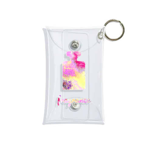 Watercolor fragrance (Pink) Mini Clear Multipurpose Case