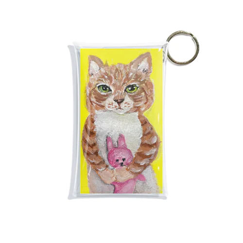 うさちゃんと一緒ねこ Mini Clear Multipurpose Case