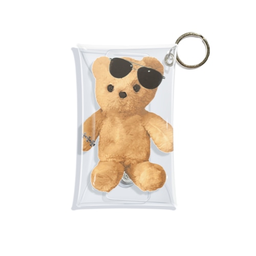 Teddy with Glasses Mini Clear Multipurpose Case