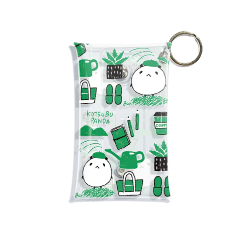 小粒パンダGREEN Mini Clear Multipurpose Case