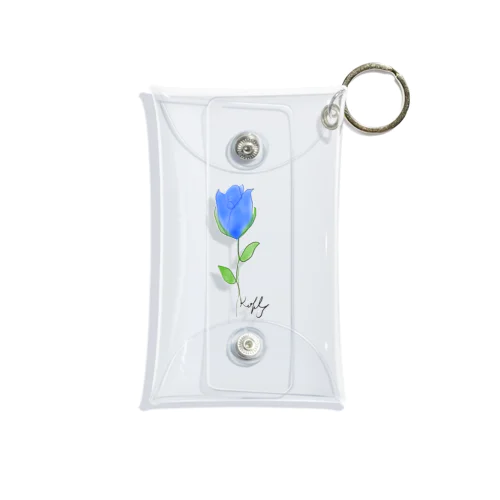 Blue Rose Mini Clear Multipurpose Case