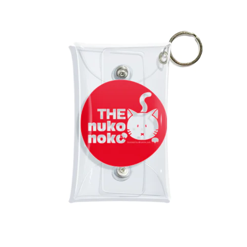 ぬこのこ THE nukonoko Red Mini Clear Multipurpose Case