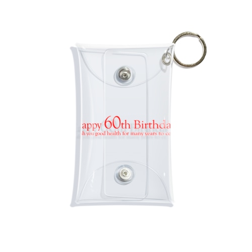 Happy 60th Birthday 還暦祝い Mini Clear Multipurpose Case