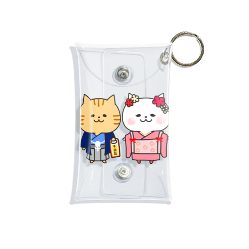 七五三にゃんこ Mini Clear Multipurpose Case