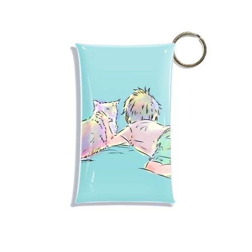 猫とぼく Mini Clear Multipurpose Case