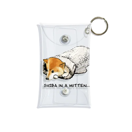 ミトンに入った柴犬  Mini Clear Multipurpose Case