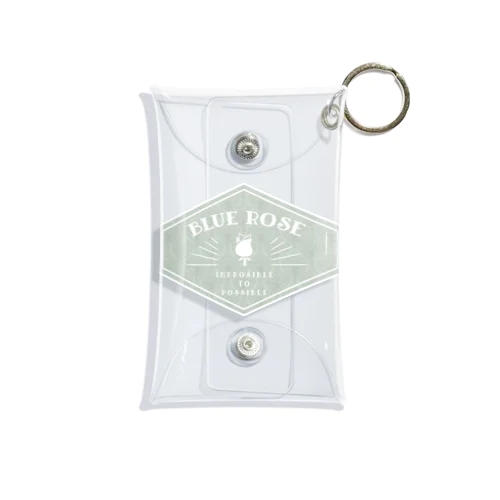 Blue Rose | classical green  Mini Clear Multipurpose Case