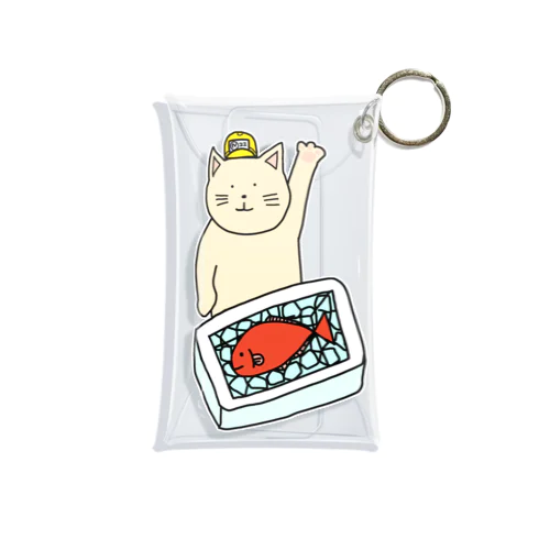 魚市場ねこ Mini Clear Multipurpose Case