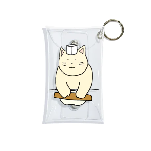 蕎麦打ちねこ Mini Clear Multipurpose Case