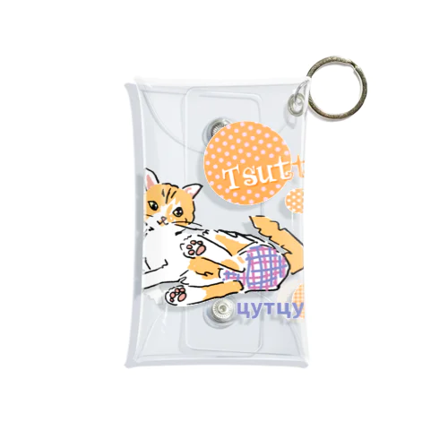 猫のつっつ Mini Clear Multipurpose Case