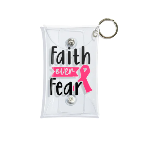 Breast Cancer - Faith Over Fear  乳がん - 恐怖 に 対する 信仰 Mini Clear Multipurpose Case