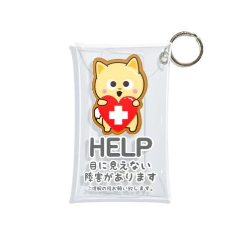 三つ子のきつねこ　ヘルプマーク　フリット Mini Clear Multipurpose Case