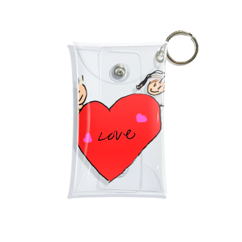 Love  red Mini Clear Multipurpose Case