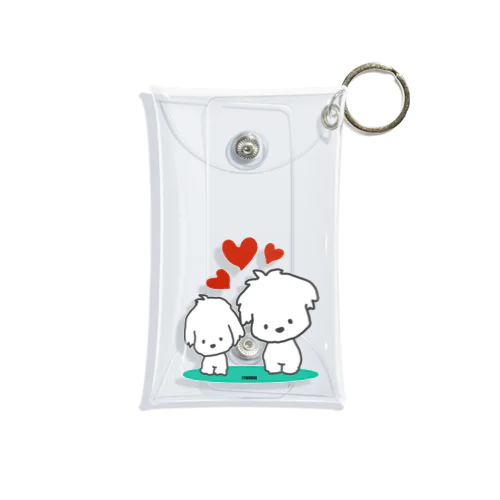 白い犬❤マルチーズ Mini Clear Multipurpose Case