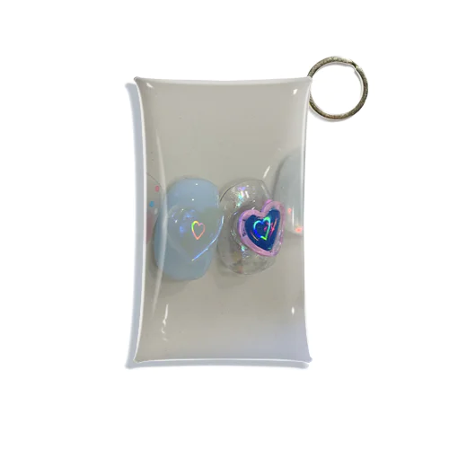 rainbow heart Mini Clear Multipurpose Case