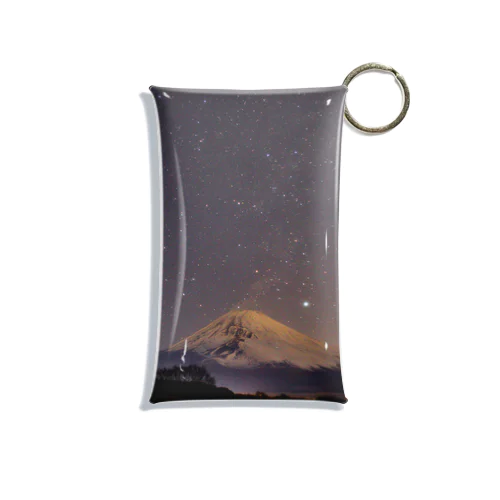 星空と富士山 Mini Clear Multipurpose Case