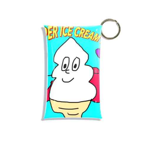 SUPER ICE CREAM MAN 文字入り Mini Clear Multipurpose Case