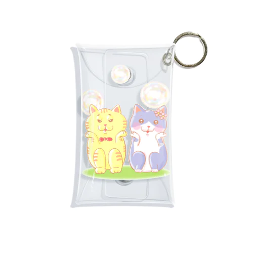 待ってるねこ Mini Clear Multipurpose Case