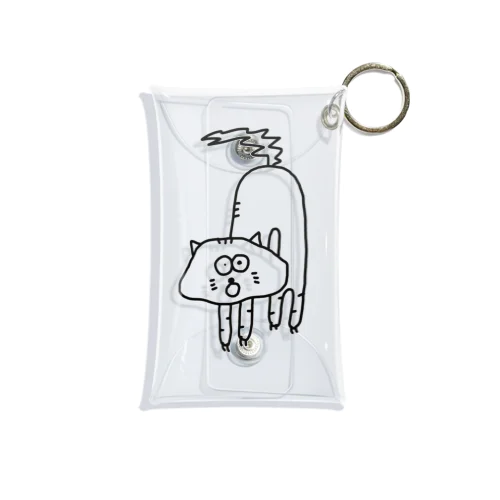 びびりたおしねこ Mini Clear Multipurpose Case