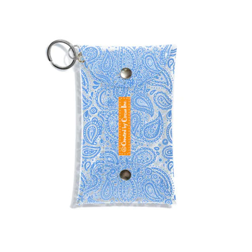 Paisley/orange Mini Clear Multipurpose Case