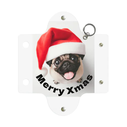 Xmas Pug ミニクリアマルチケース