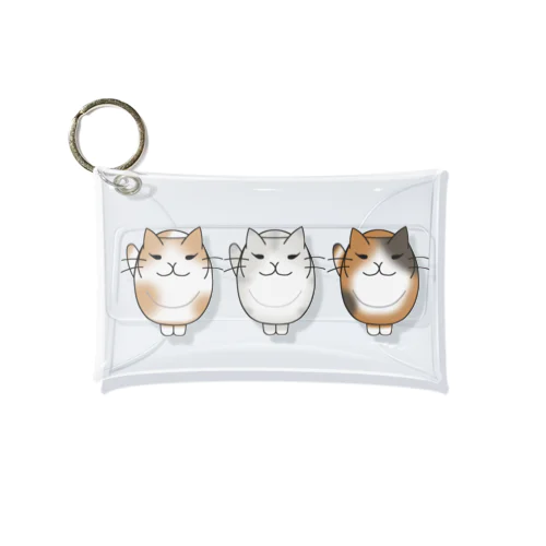 かまちょにゃんこ　トリオ  Mini Clear Multipurpose Case