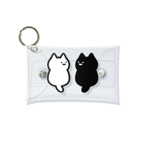 正面のわからないねこ Mini Clear Multipurpose Case