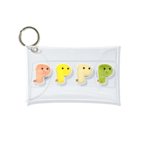 Pのぬいぐるみ　みんな Mini Clear Multipurpose Case