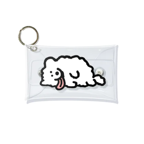 横たわる犬 Mini Clear Multipurpose Case