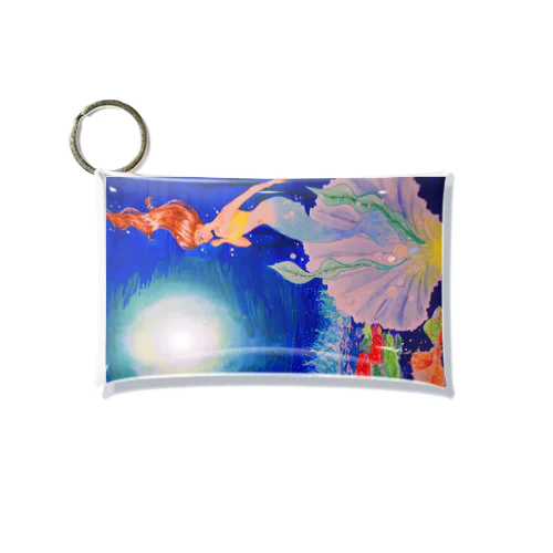 a mermaid under the moon light Mini Clear Multipurpose Case