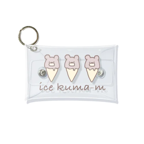 ice kuma-mʕ•ﻌ•✻ (色付き) Mini Clear Multipurpose Case