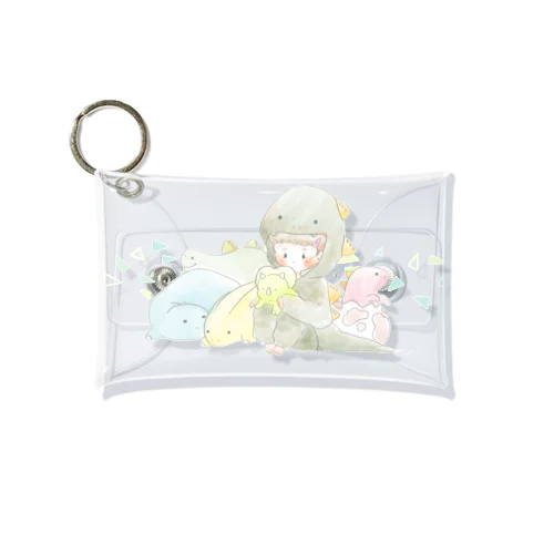 恐竜にかこまれたい女の子 Mini Clear Multipurpose Case