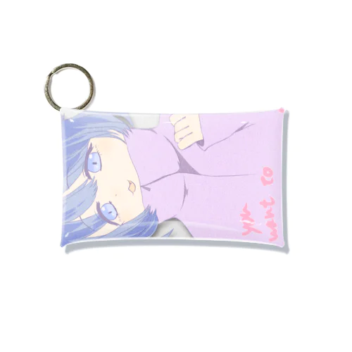 狼 女の子 ふわふわ Mini Clear Multipurpose Case