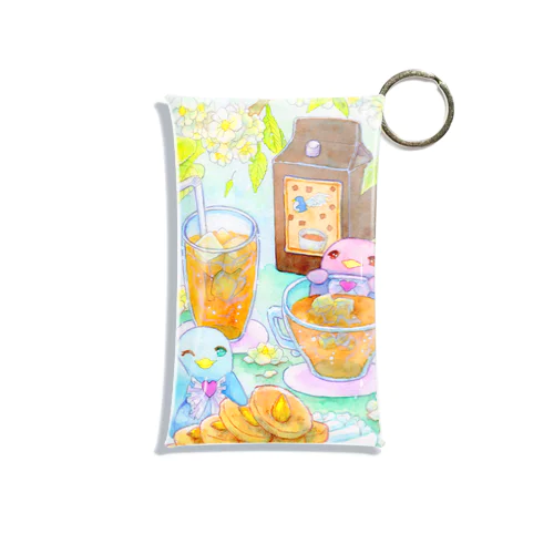 ペンギン☆アイスコーヒー＆アーモンドクッキー Mini Clear Multipurpose Case