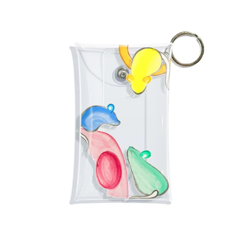 ねずみのつどい（文字無しver） Mini Clear Multipurpose Case