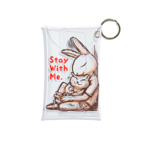 うさぎとねこ　Stay With Me Mini Clear Multipurpose Case